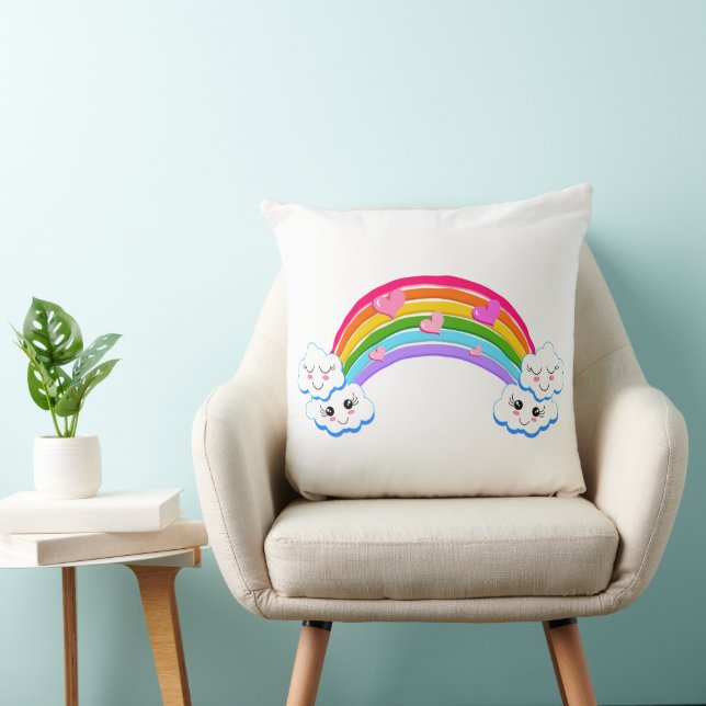 Rainbow Clouds Pillow Kudde (Stol)