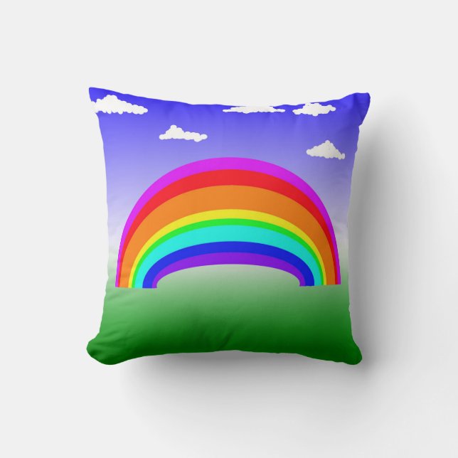 Rainbow Clouds Pillow Kudde (Framsida)
