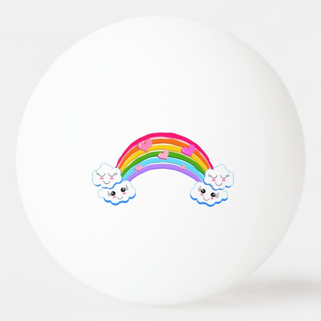 Rainbow Clouds Ping Pong Bollar (Baksidan)
