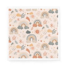 Rainbow Clouds Sol Mönster, Earth Tones