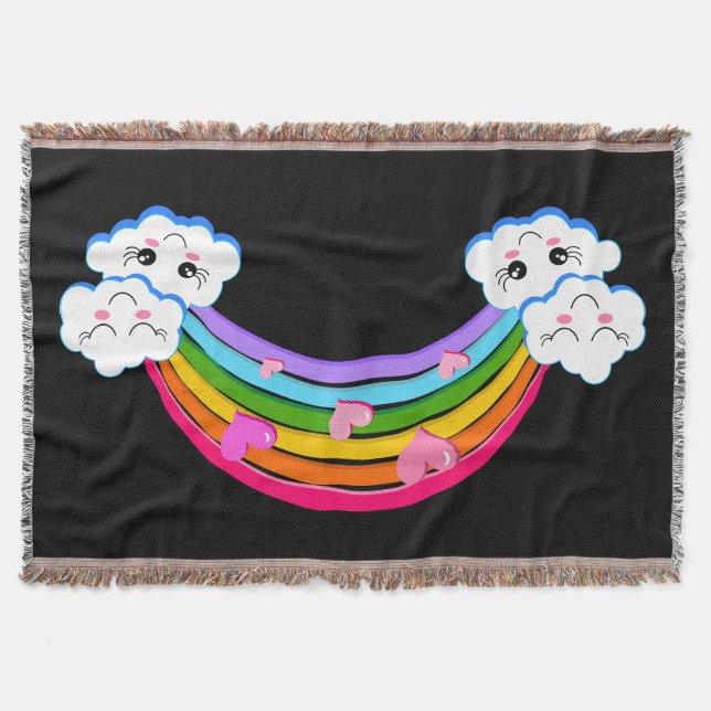 Rainbow Clouds Throw Filt (Framsidan)
