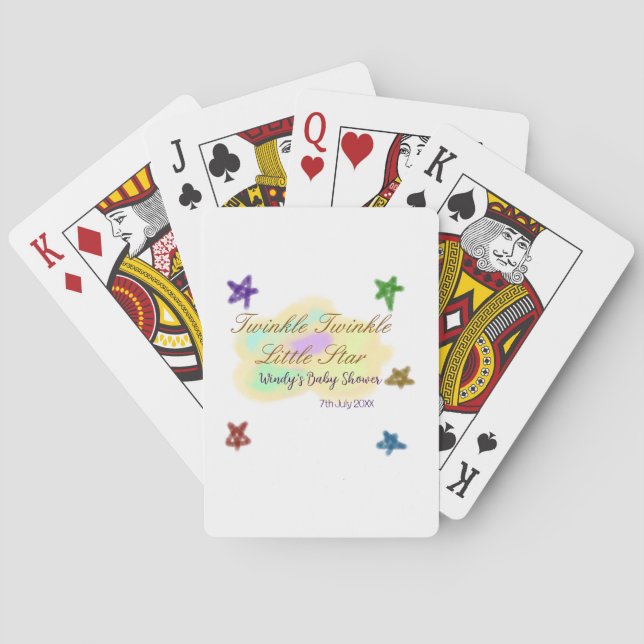 Rainbow clouds twinkle Twinkle Little Star baby Casinokort (Baksidan)