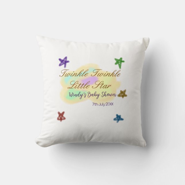 Rainbow clouds twinkle Twinkle Little Star baby Kudde (Framsida)