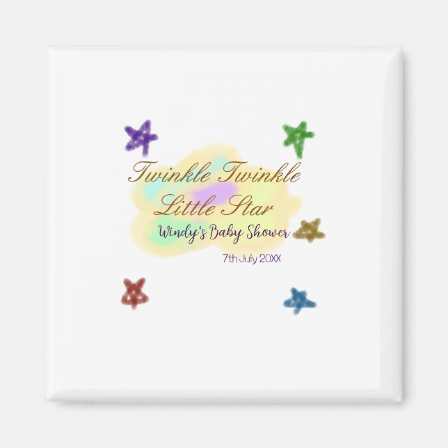 Rainbow clouds twinkle Twinkle Little Star baby Magnet (Framsidan)
