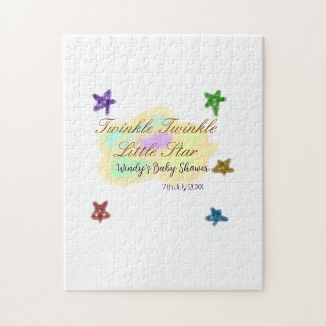Rainbow clouds twinkle Twinkle Little Star baby Pussel (Vertikal)