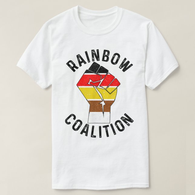 Rainbow Coalition Fred Hampton  Chicago Politics  T Shirt (Design framsida)