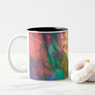Rainbow Coffee Mugg Boho Colorful Tea Beverage Kop