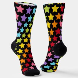 Rainbow Colorful Stars Socks