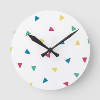 Rainbow Confetti Clock Rund Klocka