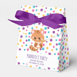 Rainbow Confetti Cute Kattunge Födelsedagsfest Presentaskar