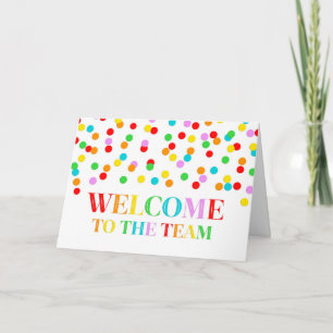 Rainbow Confetti Employee Välkommen till teamkorte Kort