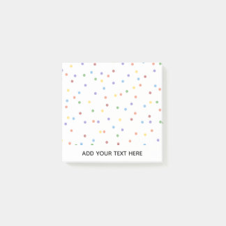 Rainbow Confetti Polka Dot Post-it Block