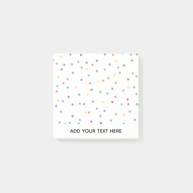 Rainbow Confetti Polka Dot Post-it Block (Framsida)