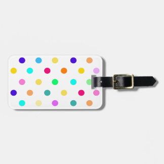 Rainbow Confetti polka dots resetagg Bagagebricka