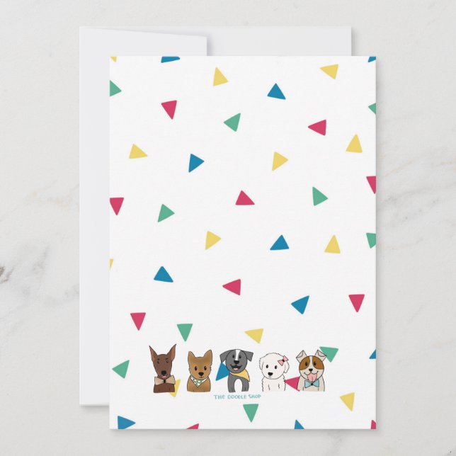 Rainbow Confetti/Puppy Friends Card Julkort (Framsida)