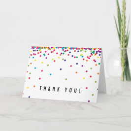 Rainbow Confetti - tackkort | Tur och enkel Kort