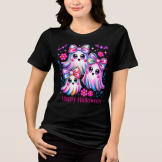 Rainbow Coquette Spöken Shock rosa Happy halloween T Shirt