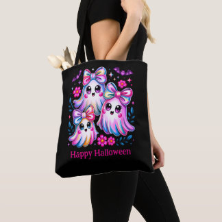 Rainbow Coquette Spöken Shock rosa Happy halloween Tygkasse