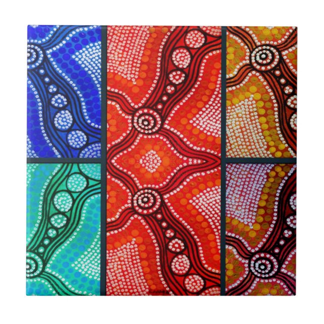 Rainbow Corroboree Panel Kakelplatta (Framsidan)