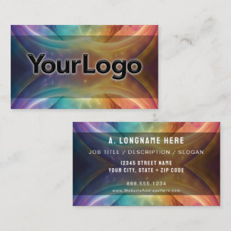 Rainbow Cosmic Galaxy Reiki Healer Company Logo  Visitkort