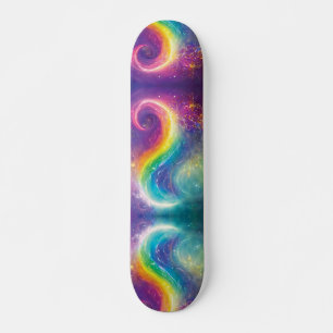 Rainbow Cosmic Galaxy Yin Yang Ocean Vågar Sk8r Mini Skateboard Bräda 18,5 Cm