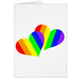 Rainbow Couple Hearts Hälsningskort