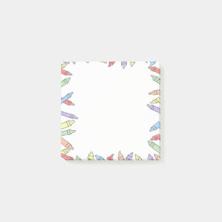 Rainbow crayon anteckningsblock post-it block
