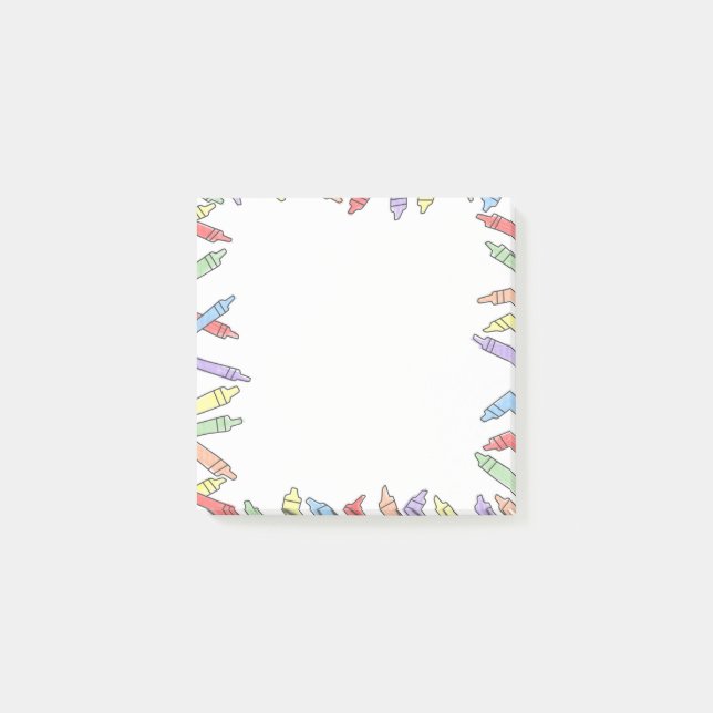 Rainbow crayon anteckningsblock post-it block (Framsida)