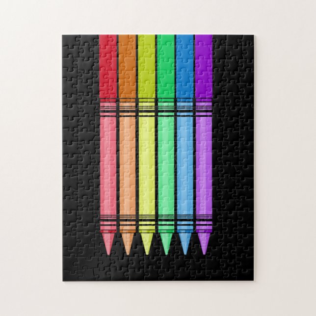 Rainbow Crayon Pussel (Vertikal)