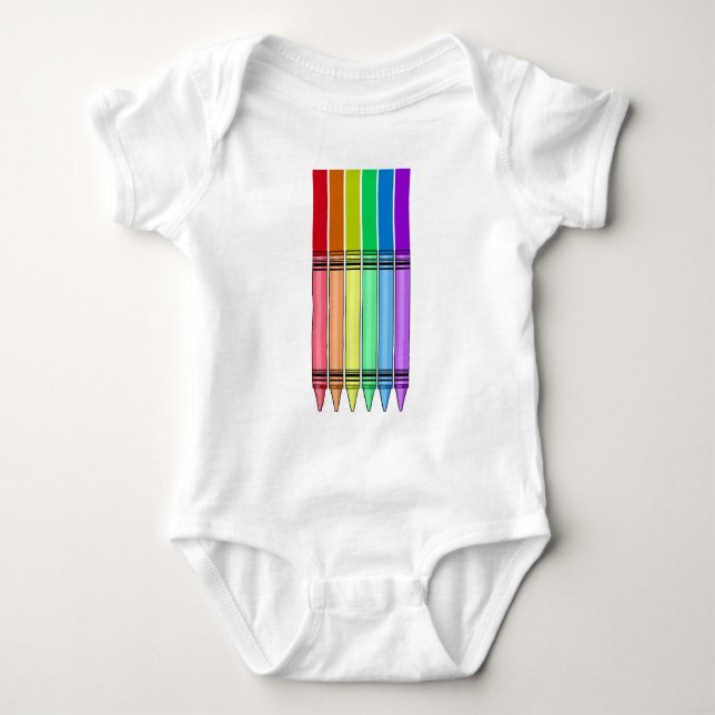 Rainbow Crayon T Shirt (Framsida)