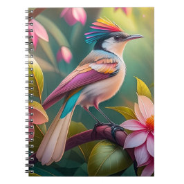 Rainbow crested Jay Fantasy Bird Anteckningsbok