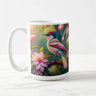 Rainbow crested Jay Fantasy Bird Kaffemugg