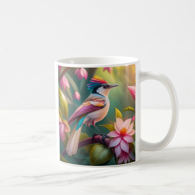Rainbow crested Jay Fantasy Bird Kaffemugg (Höger)