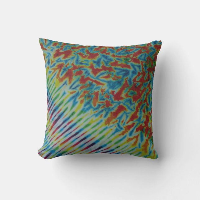 Rainbow Crinkle Rand TieDye American MoJo Pillow Kudde (Framsida)