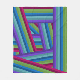 Rainbow Crisscross Fleecefilt