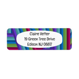Rainbow Crisscross Returadress Etikett
