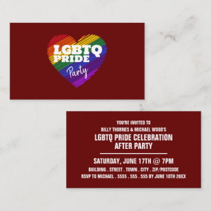 Rainbow Crowd, HGBTQ Pride Firande Inbjudan Card