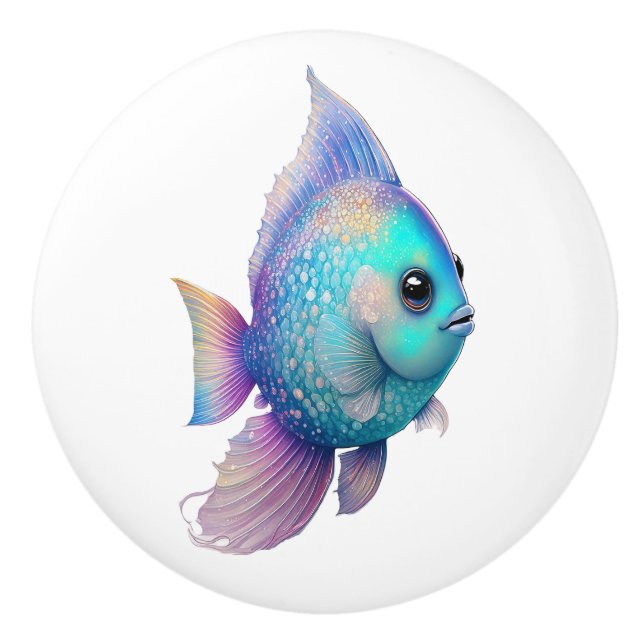 Rainbow Crystal Fish Knopp (Framsidan)