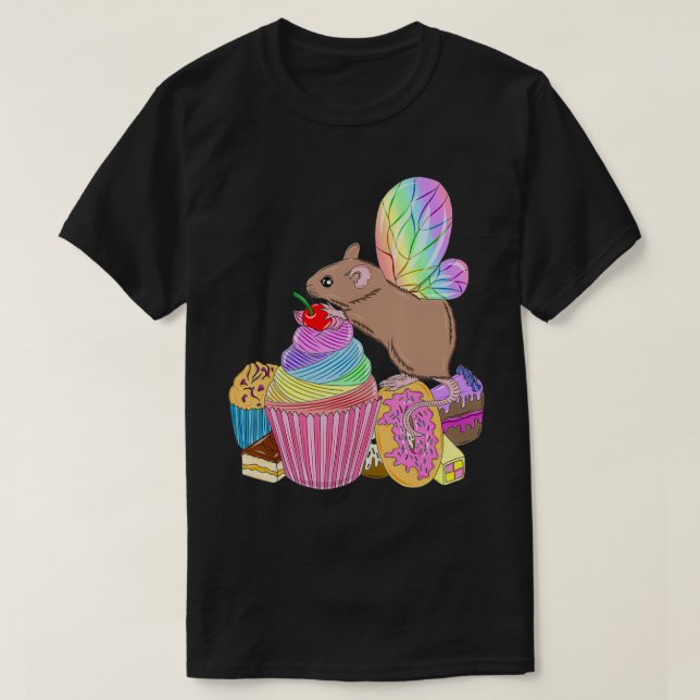 Rainbow Cupkaka Fairy Mouse T Shirt (Design framsida)
