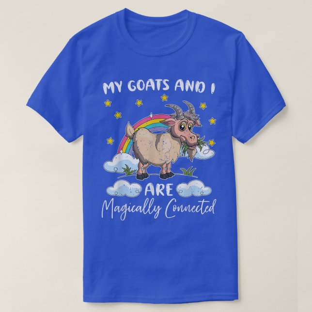 Rainbow Cute Goat Älskare Farmer Farm Animal Goat T Shirt (Design framsida)