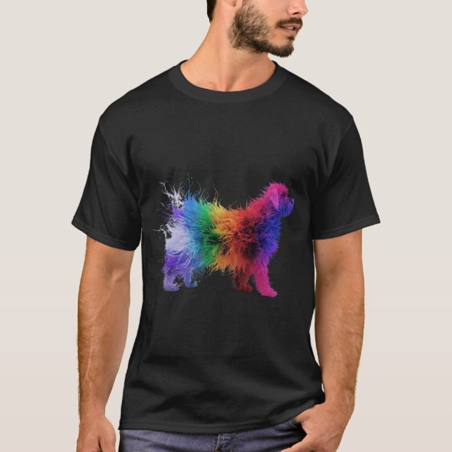 Rainbow Cute Hund T Shirt (Framsida)