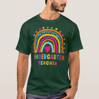 Rainbow Cute Kindergarten Teacher Back to school T Shirt