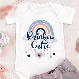 Rainbow Cutie och Hearts Girl eller Boy Anpassning T Shirt