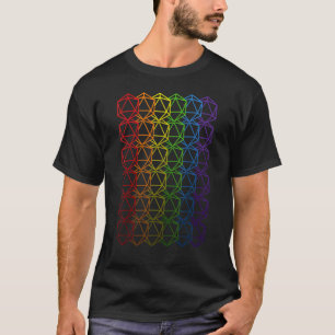 Rainbow D 20 Dice Dungeon Gamer Lgbtq Dragon Adven T Shirt
