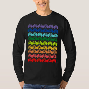 Rainbow Dachshund Mönster T Shirt