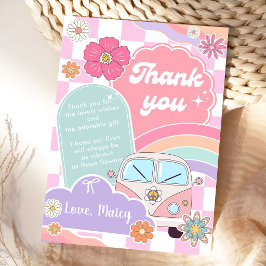 Rainbow Daisy Car Tack Kort