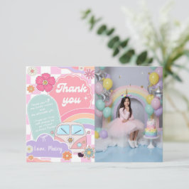 Rainbow Daisy Car Tack Kort