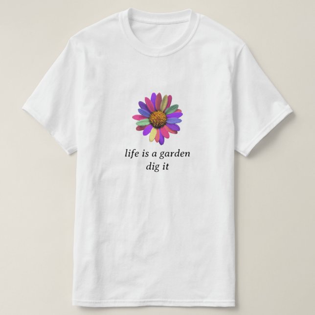 Rainbow Daisy T-shirt (Design framsida)