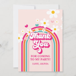 Rainbow Daisy Tack Inbjudningar