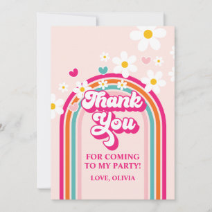 Rainbow Daisy Tack Inbjudningar